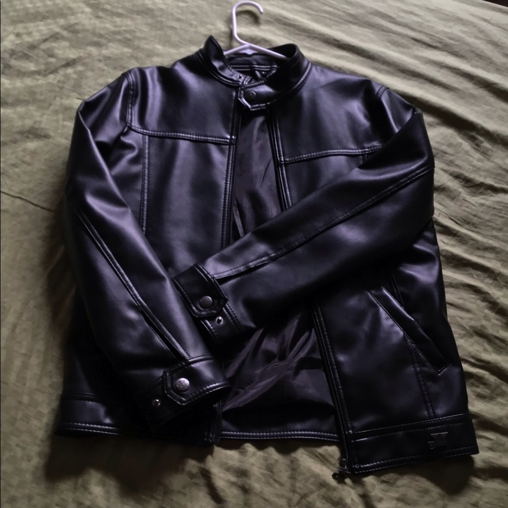 Emporio collezione black leather jacket